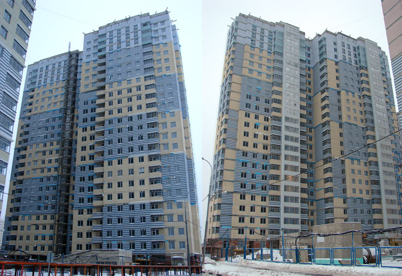 Корпус 2 (1Б) жилого комплекса Лазаревское, январь 2011